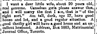 Illustration for article titled Tinder's New, But the Freakout Isn't: Looking for Love in an 1880s Matrimonial JournalÂ